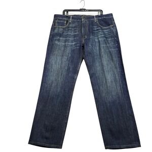 Levi Strauss 569 Loose Straight Jeans Dark Wash Mens W38 L30‎